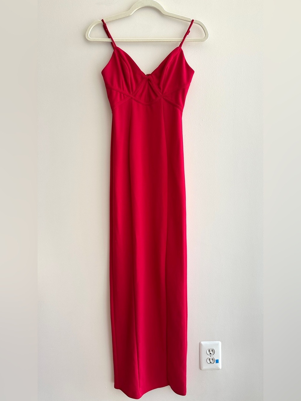 City Studio Red Criss Cross Top Semi-Formal Gown, Maxi Cocktail Dress, Small